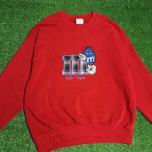 Vintage m&m crewneck Red embroidered XL
